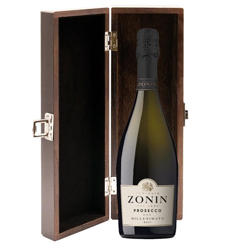 Zonin Prosecco Brut Millesimato DOC in Elm Wood Gift Box